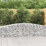 Coșuri gabion arcuite 4 buc, 400x50x60/80 cm, fier galvanizat GartenMobel Dekor