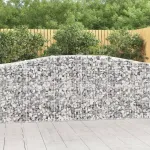 Coșuri gabion arcuite 5 buc, 400x50x100/120 cm fier galvanizat GartenMobel Dekor