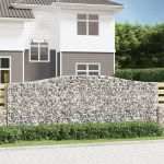 Coșuri gabion arcuite 5 buc, 400x50x140/160 cm, fier galvanizat GartenMobel Dekor