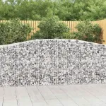 Coșuri gabion arcuite 9 buc, 400x50x100/120 cm fier galvanizat GartenMobel Dekor