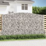 Coșuri gabion arcuite, 2 buc, 400x50x220/240cm, fier galvanizat GartenMobel Dekor