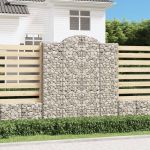 Coșuri gabion arcuite, 5 buc 200x30x220/240cm, fier galvanizat GartenMobel Dekor