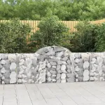 Coșuri gabion arcuite 10 buc, 200x30x80/100cm, fier galvanizat GartenMobel Dekor