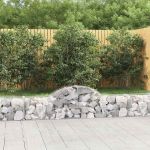 Coșuri gabion arcuite 14 buc, 200x30x40/60 cm, fier galvanizat GartenMobel Dekor