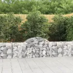 Coșuri gabion arcuite 14 buc, 200x30x60/80 cm, fier galvanizat GartenMobel Dekor