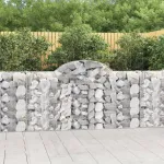 Coșuri gabion arcuite 18 buc, 200x30x100/120 cm fier galvanizat GartenMobel Dekor