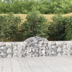 Coșuri gabion arcuite 2 buc, 200x30x60/80 cm, fier galvanizat GartenMobel Dekor