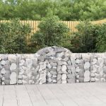Coșuri gabion arcuite 2 buc, 200x30x80/100cm, fier galvanizat GartenMobel Dekor
