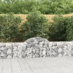 Coșuri gabion arcuite 25 buc, 200x30x60/80 cm, fier galvanizat GartenMobel Dekor