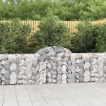 Coșuri gabion arcuite 3 buc, 200x30x80/100cm, fier galvanizat GartenMobel Dekor