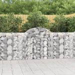 Coșuri gabion arcuite 4 buc, 200x30x100/120 cm fier galvanizat GartenMobel Dekor
