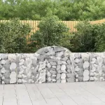 Coșuri gabion arcuite 4 buc, 200x30x80/100cm, fier galvanizat GartenMobel Dekor