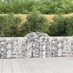 Coșuri gabion arcuite 6 buc, 200x30x80/100cm, fier galvanizat GartenMobel Dekor