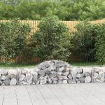 Coșuri gabion arcuite 9 buc, 200x50x40/60 cm, fier galvanizat GartenMobel Dekor