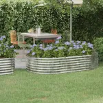 Strat înălțat grădină 175x100x36 cm oțel galvanizat GartenMobel Dekor