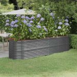 Strat înălțat grădină 296x80x68 cm oțel galvanizat GartenMobel Dekor