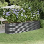 Strat înălțat grădină 296x80x68 cm oțel galvanizat GartenMobel Dekor