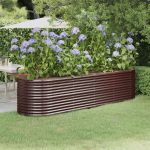 Strat înălțat grădină 296x80x68 cm oțel galvanizat GartenMobel Dekor