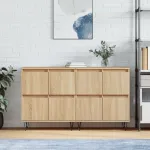 Servante, 2 piese, stejar sonoma, lemn prelucrat GartenMobel Dekor