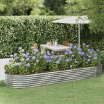 Strat înălțat grădină 322x100x36 cm oțel galvanizat GartenMobel Dekor