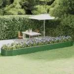 Strat înălțat grădină 507x100x36 cm oțel galvanizat GartenMobel Dekor