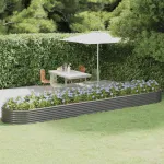 Strat înălțat grădină 507x100x36 cm oțel galvanizat GartenMobel Dekor