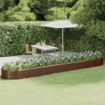 Strat înălțat grădină 507x100x36 cm oțel galvanizat GartenMobel Dekor