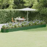 Strat înălțat grădină 544x100x36 cm oțel galvanizat GartenMobel Dekor