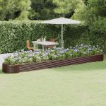 Strat înălțat grădină 544x100x36 cm oțel galvanizat GartenMobel Dekor