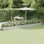 Strat înălțat grădină 544x100x36 cm oțel galvanizat GartenMobel Dekor