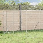 Padoc de exterior pentru câini argintiu 4x16x2m oțel galvanizat GartenMobel Dekor