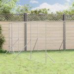 Padoc de exterior pentru câini argintiu 6x14x2m oțel galvanizat GartenMobel Dekor