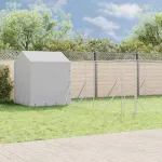Padoc exterior cu acoperiș argintiu 10x6x2,5 m oțel galvanizat GartenMobel Dekor