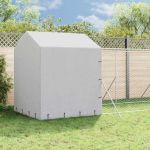 Padoc exterior cu acoperiș argintiu 2x10x2,5 m oțel galvanizat GartenMobel Dekor
