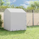Padoc exterior cu acoperiș argintiu 2x10x2,5 m oțel galvanizat GartenMobel Dekor