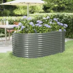 Strat înălțat grădină 175x100x68 cm oțel galvanizat GartenMobel Dekor