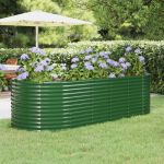 Strat înălțat grădină 249x100x68 cm oțel galvanizat GartenMobel Dekor