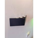 Aplica LED de exterior AX230, 6 surse, 6W, negru, lumină caldă 3000K