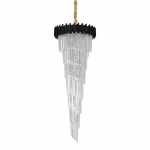 Candelabru din cristal CC110 negru, 28xE14, Ø60 cm, înălțime 180 cm reglabilă