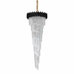 Candelabru din cristal CC110 negru, 28xE14, Ø60 cm, înălțime 180 cm reglabilă