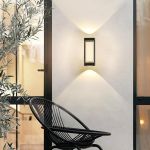 Aplică LED de exterior AX151BK 8W, negru, lumină caldă pentru perete