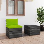 Set mobilier grădină din paleți, 2 piese, cu perne, lemn de pin GartenMobel Dekor