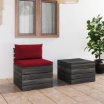 Set mobilier grădină din paleți, 2 piese, cu perne, lemn de pin GartenMobel Dekor