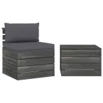 Set mobilier grădină din paleți cu perne, 2 piese, lemn de pin GartenMobel Dekor