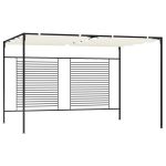 Pavilion grădină acoperiș retractabil crem 3x4x2,3 m 180 g/m² GartenMobel Dekor