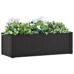 Strat înălțat grădină sistem auto-udare, antracit, 100x43x33 cm GartenMobel Dekor