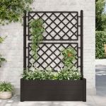 Jardinieră de grădină cu spalier, antracit, 100x43x142, PP GartenMobel Dekor