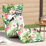 Șezlong pliabil, multicolor, 175x54x8,5 cm, țesătură Oxford GartenMobel Dekor