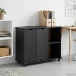 Cabinet mobil cu roata Gri 100 x 39 x 65,5 cm Lemn de pin masiv GartenMobel Dekor