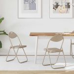 Scaun pliant 2 pcs Nisipiu 48 x 43,5 x 81 cm Piele artificială GartenMobel Dekor